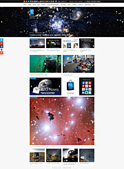 Captura de ecrã da nova página de entrada do ESO