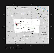 Jasna gwiazda Fomalhaut w gwiazdozbiorze Ryby Południowej