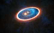 Impressão artística do sistema binário de estrelas GG Tauri-A