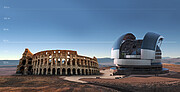 E-ELT jämfört med Kolosseum i Rom, Italien