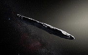 Vizualizace mezihvězdné planetky `Oumuamua