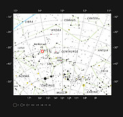 Dværgstjernen PDS 70 i stjernebileldet Kentauren