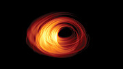 Simulerad bild av ett svart hål