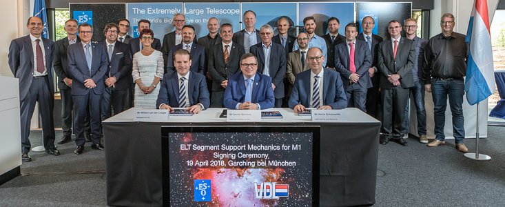Vertrag für die Trägerstruktur des ELT-Hauptspiegels M1 unterzeichnet
