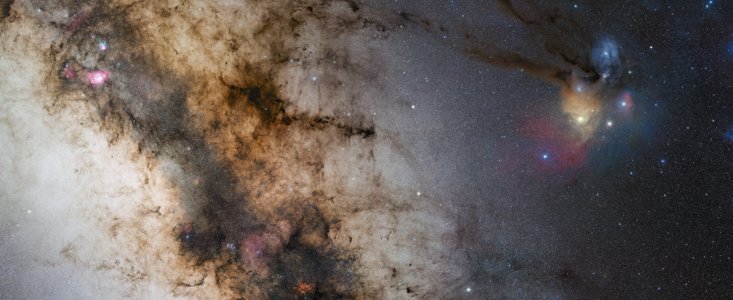 Hvězdné pole složené z 340 milionů pixelů z Paranalu