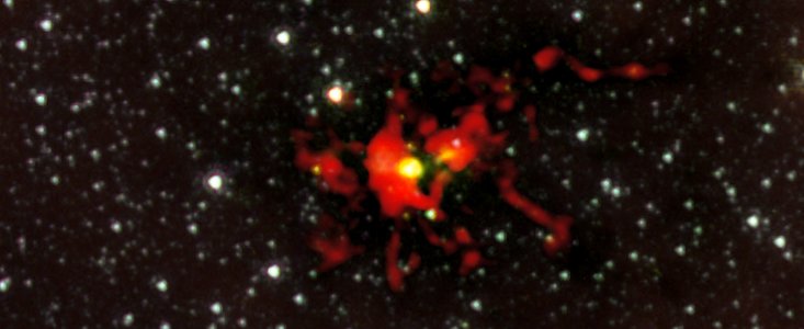 ALMA observa el nacimiento de una estrella gigantesca 