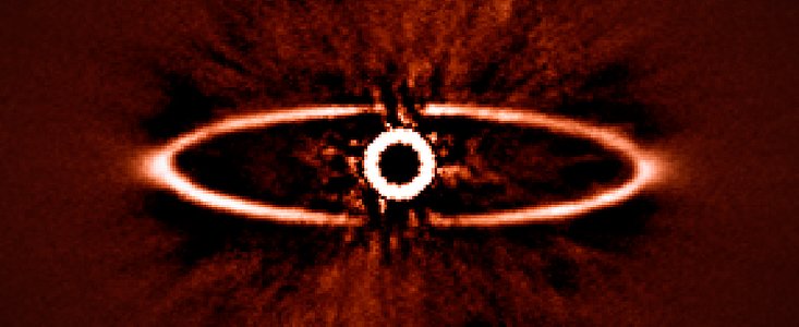 Une image du disque situé autour de l'étoile HR 4796A réalisée par SPHERE