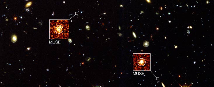 MUSE va más allá del Hubble en el Campo profundo Sur del Hubble 