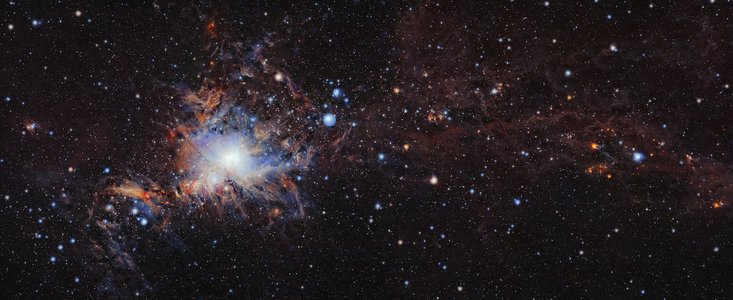 A nuvem molecular Orion A observada pelo VISTA