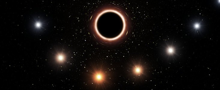 Stjärnan S2 passerar det supertunga svarta hålet i Vintergatans mitt (illustration)