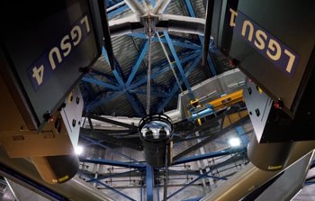 First Light for Largest Adaptive Optics System