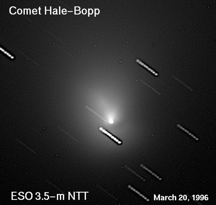 Le regioni vicino al nucleo della cometa Hale-Bopp