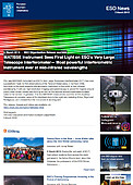 ESO — Pierwsze światło instrument MATISSE na interferometrze VLTI — Organisation Release eso1808pl