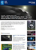 ESO — O VLT do ESO vê o `Oumuamua a acelerar — Science Release eso1820pt