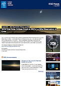 ESO — Całkowite zaćmienie Słońca 2019 w Obserwatorium La Silla w Chile — Organisation Release eso1822pl