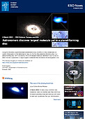 ESO — Alcune astronome scoprono la molecola più grande mai trovata in un disco di formazione planetaria — Science Release eso2205it-ch
