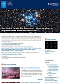 ESO Science Release eso1326de - Neue Art veränderlicher Sterne entdeckt — Winzige Änderungen der Helligkeit enthüllen eine ganz neue Klasse von Sternen
