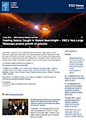 ESO Science Release eso1330de-at - Hungrige Galaxie im Licht eines fernen Suchscheinwerfers gefangen — Das Very Large Telescope der ESO untersucht das Wachstum von Galaxien