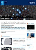 ESO Photo Release eso1406 - Diamonds in the Tail of the Scorpion — New ESO image of star cluster Messier 7