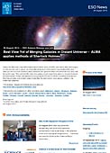 ESO Science Release eso1426fr-ch - Le plus beau cliché d'une fusion de galaxies dans l'Univers lointain — Quand ALMA utilise les méthodes de Sherlock Holmes ... 