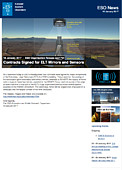 ESO — Signature de contrats concernant les miroirs et les capteurs de l’ELT — Organisation Release eso1704fr