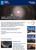 ESO — Störtskön spiralgalax med ett händelserikt hjärta — Photo Release eso1720sv