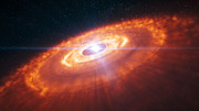 Představa prachového disku kolem mladé hvězdy