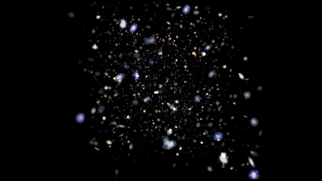 Vlucht door het MUSE-beeld van het Hubble Ultra Deep Field
