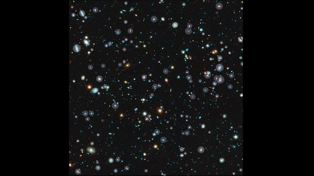 MUSE brengt de afstanden in het Hubble Ultra Deep Field in kaart