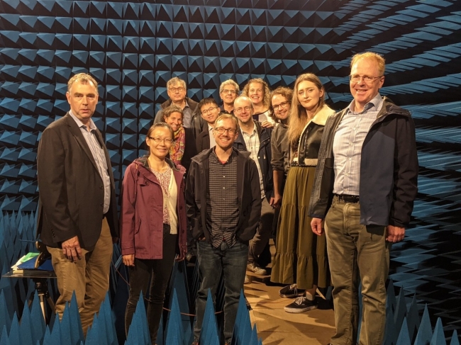 Anechoic chamber at the University of Manchester's low noise lab Anechoic chamber at the University of Manchester's low noise lab