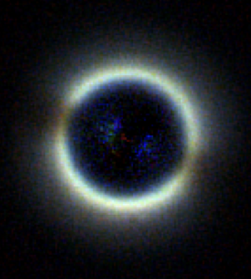 Observations of a protoplanetary disk with the VLT instrument SPHERE and with ALMA