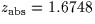 $z_{\rm abs}=1.6748$