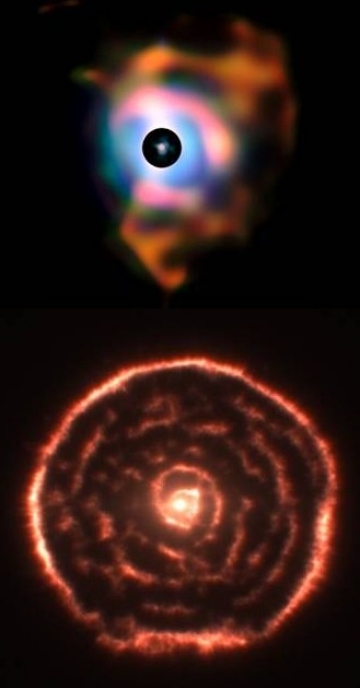 Betalgeuse (NACO); R Sculptoris (ALMA) Betalgeuse (NACO); R Sculptoris (ALMA)