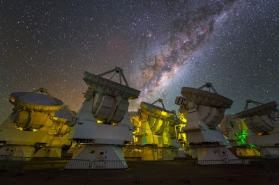 ALMA array by night