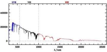 Typical X-shooter telleric standard spectrum 