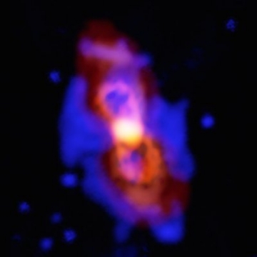 Composite image of CK Vulpeculae using data from ALMA and Gemini. Composite image of CK Vulpeculae using data from ALMA and Gemini.