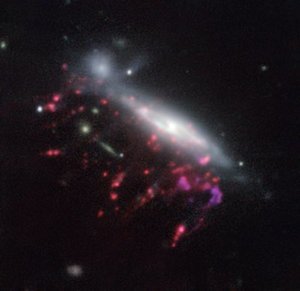 A bubblegum-pink nebula