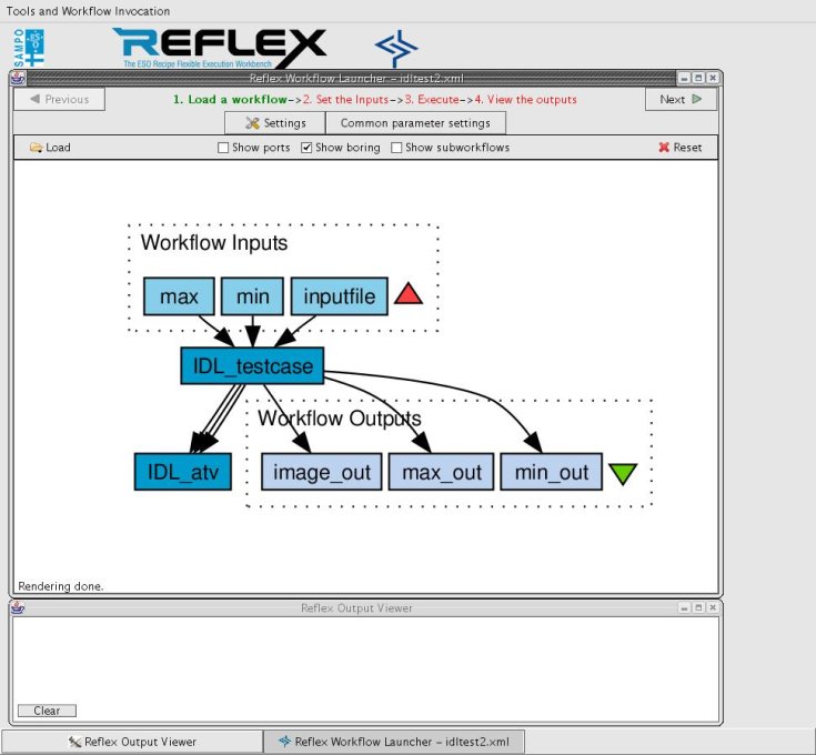 An example of a workflow using a IDL script