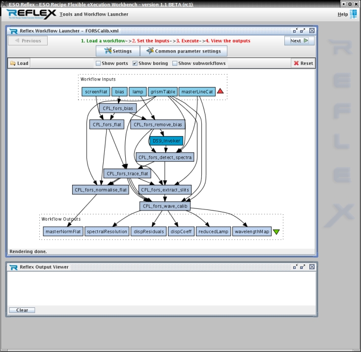 An example of a workflow using ds9