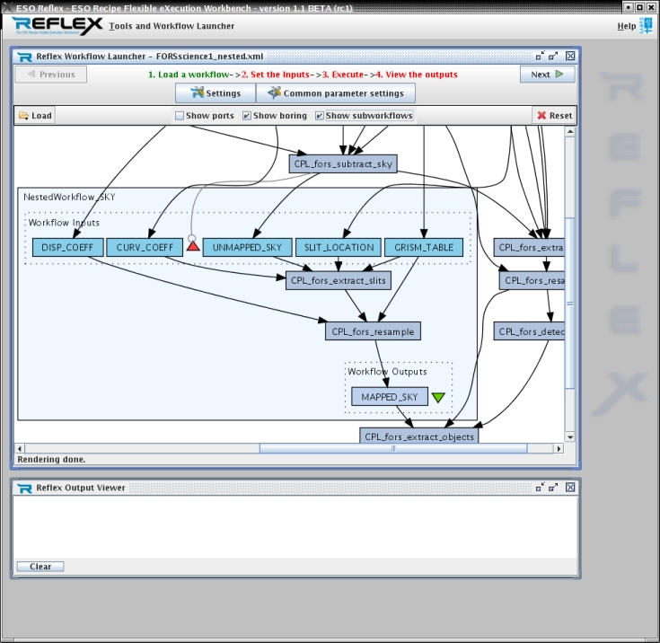 An example of a nested FORS MXU workflow