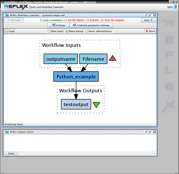 An example of a workflow using a python script
