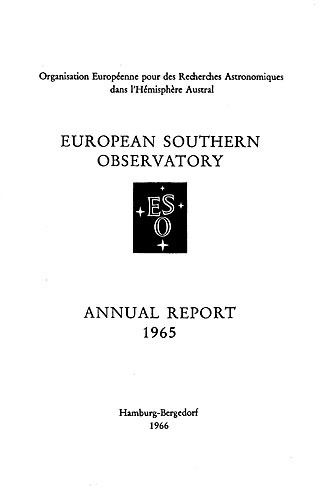 ESO Annual Report 1965