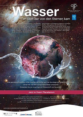 Poster: "Wasser: Der Stoff der von den Sternen kam" (German)