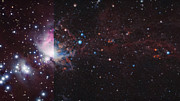 Sammenligning av molekylskyen Orion A sett i synlig og infrarødt lys