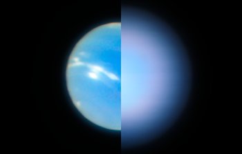 Nettuno visto dal VLT con l'ottica adattiva a Campo Stretto di MUSE