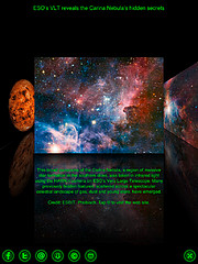 Screenshot der neuen Star Walk-App mit ESO-Bildern