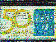 El logo del 50 aniversario de ESO rebota en la Luna