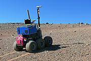 Der Marsrover Seeker während der Tests auf dem Paranal