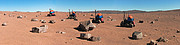 Imagem com intervalos de tempo do rover autónomo Seeker da ESA durante testes no Paranal