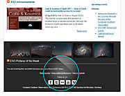Screenshot of the ESO News newsletter as seen in a browser